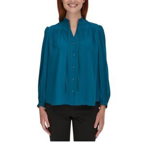 NWOT DKNY Lurex Blouses | Blue